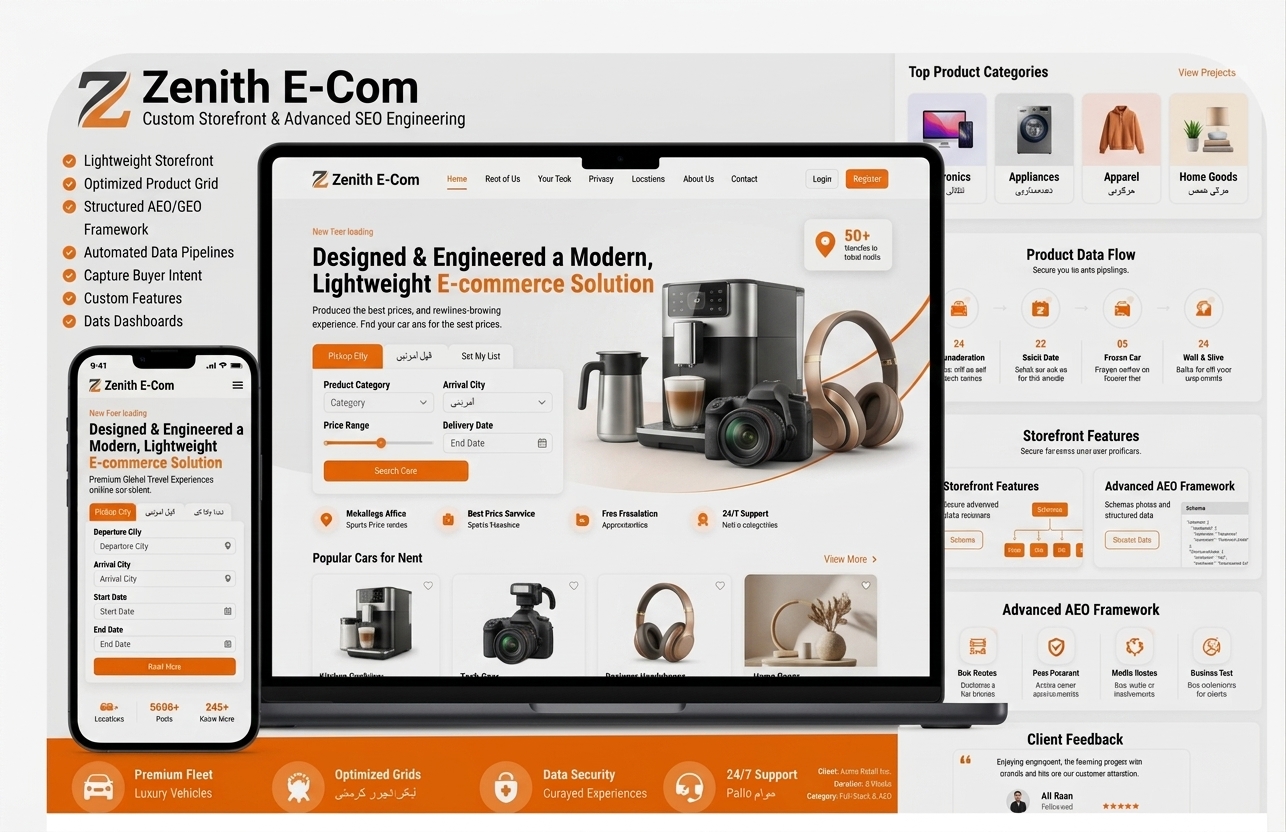 Custom Storefront & Advanced SEO Engineering
